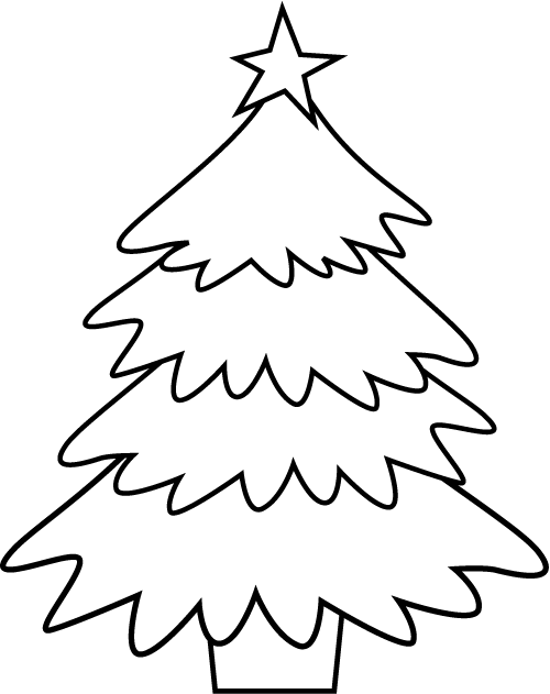 christmas tree coloring pages for kids. Christmas Tree Coloring Page 2
