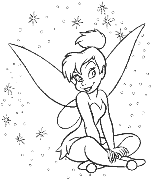 coloring pages tinkerbell and friends. Tinkerbell Coloring Pages 1