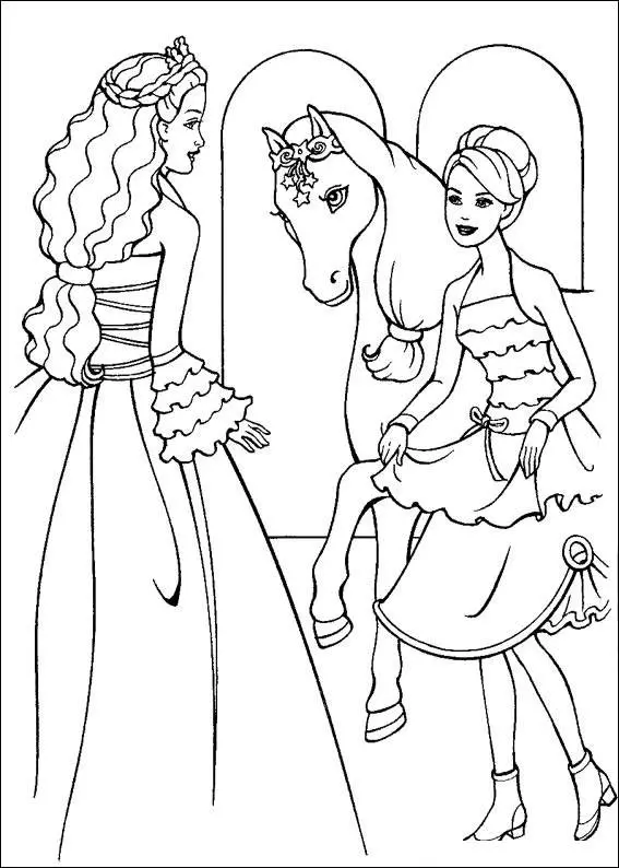 Barbie and The Magic Pegasus Coloring Page 7