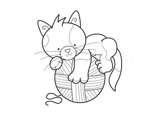 Cat Coloring Page 1