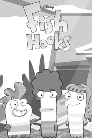 Fish Hooks Coloring Page 3
