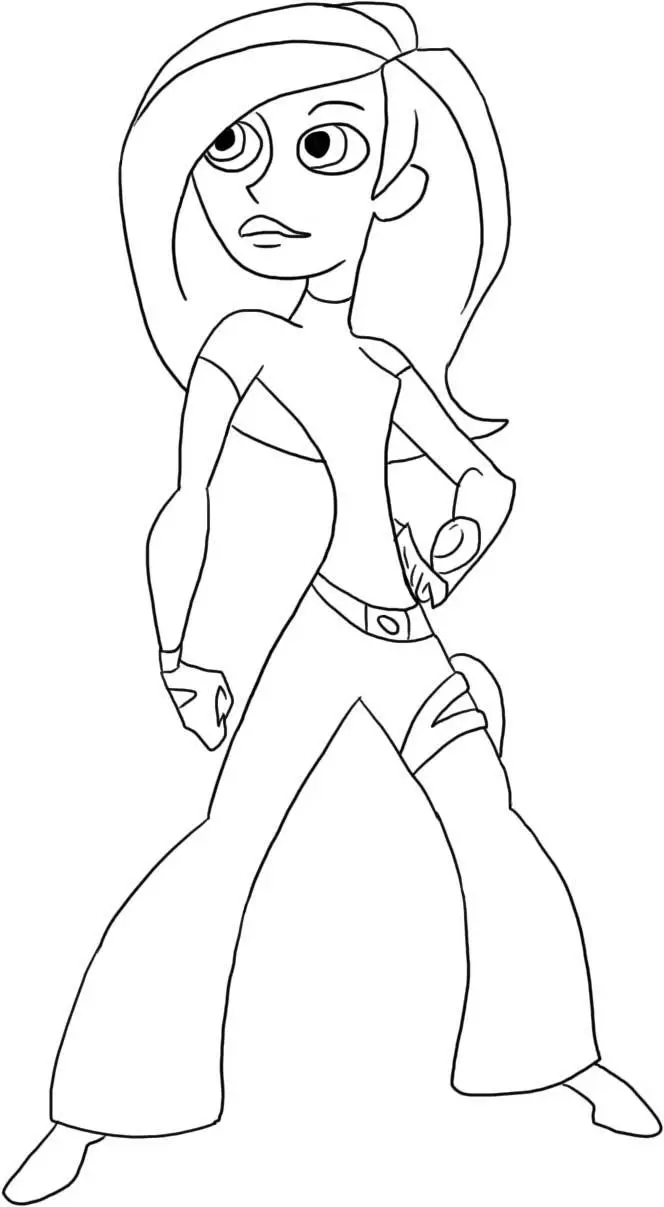 Kim Possible Coloring Page 1